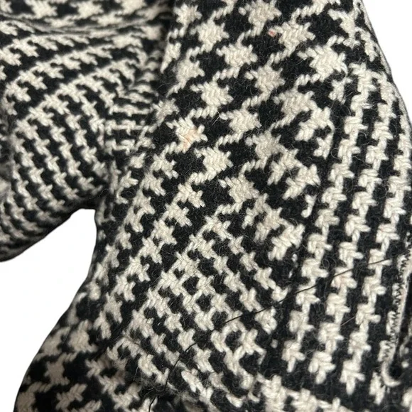 Nick & Mo Black White Houndstooth Peacoat Jacket Women's Medium Double Breasted - Picture 8 of 16